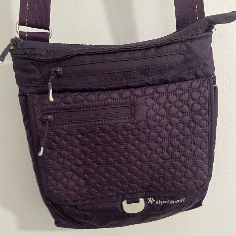 Sherpani Jagle Purple Quilted Crossbody Travel Bag